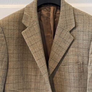 Polo Ralph Lauren Olive and Brown Check Wool Sport Coat